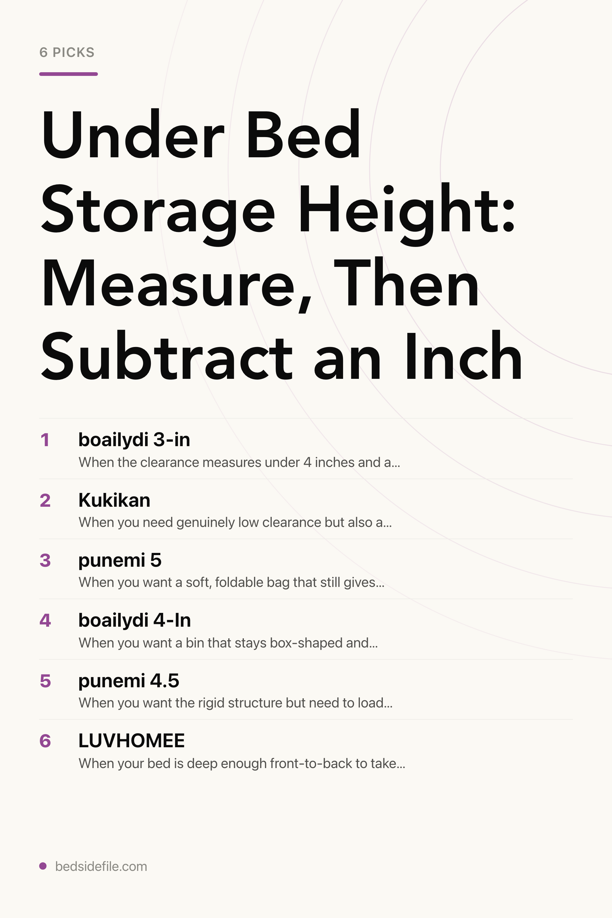 Under Bed Storage Height: Measure, Then Subtract an Inch — the picks, as a saveable list